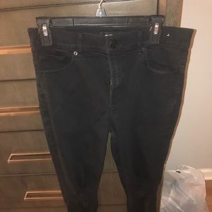 Black Distressed Express Jeans